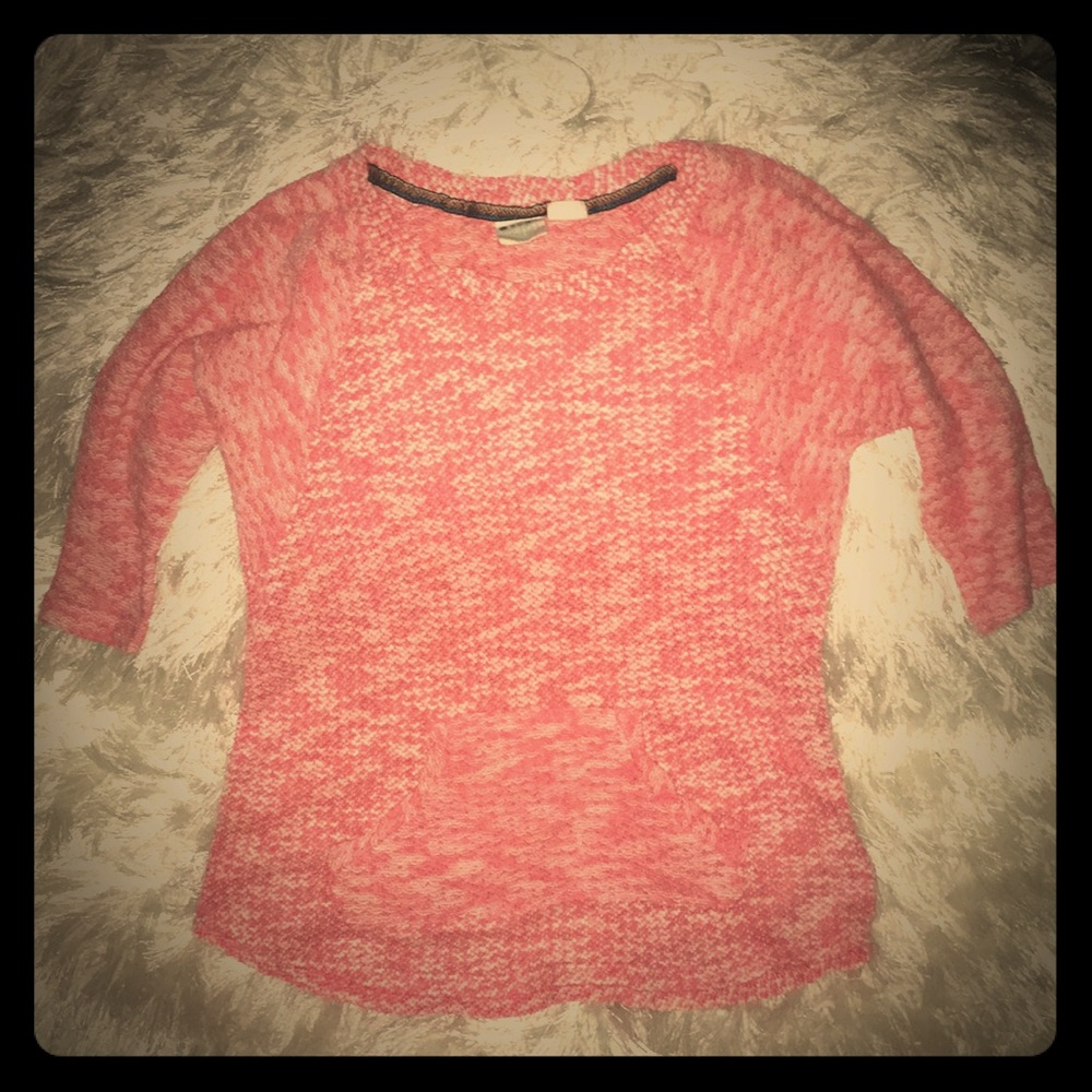 Roxy Girl’s Lightweight Marked Coral Orange Knit Pullover Sweater